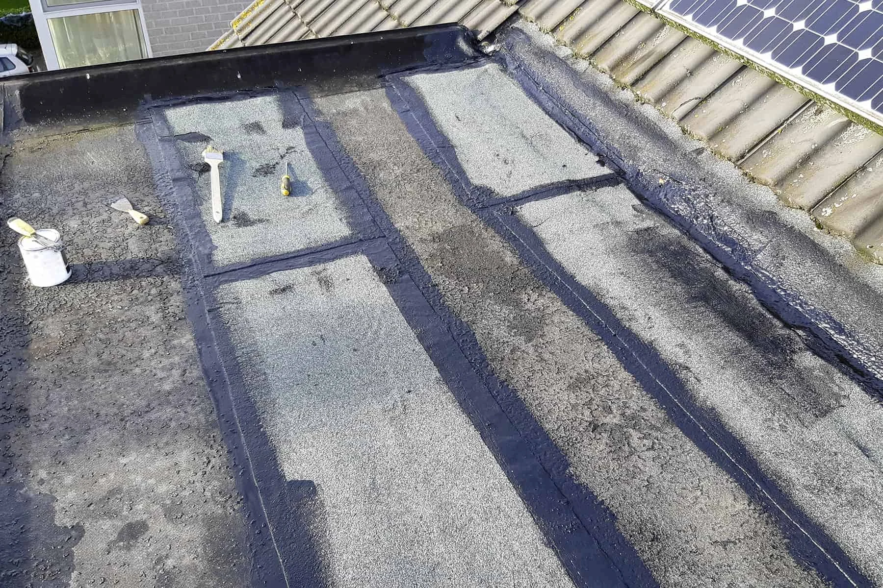 Commercial flat roof leak investigation
